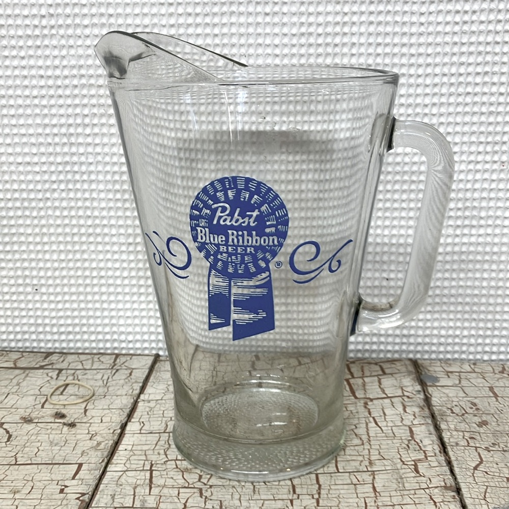 Pabst blue ribbon beer pitcher